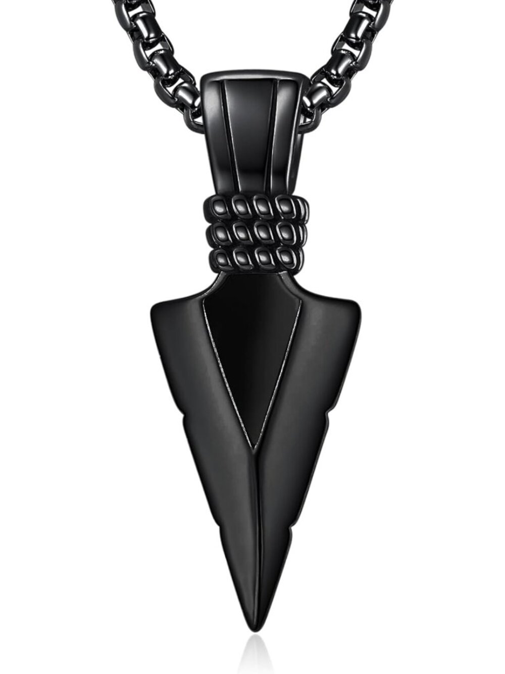 Stylish 925 Sterling Silver Arrowhead Necklace for Men - Unique Gift Idea